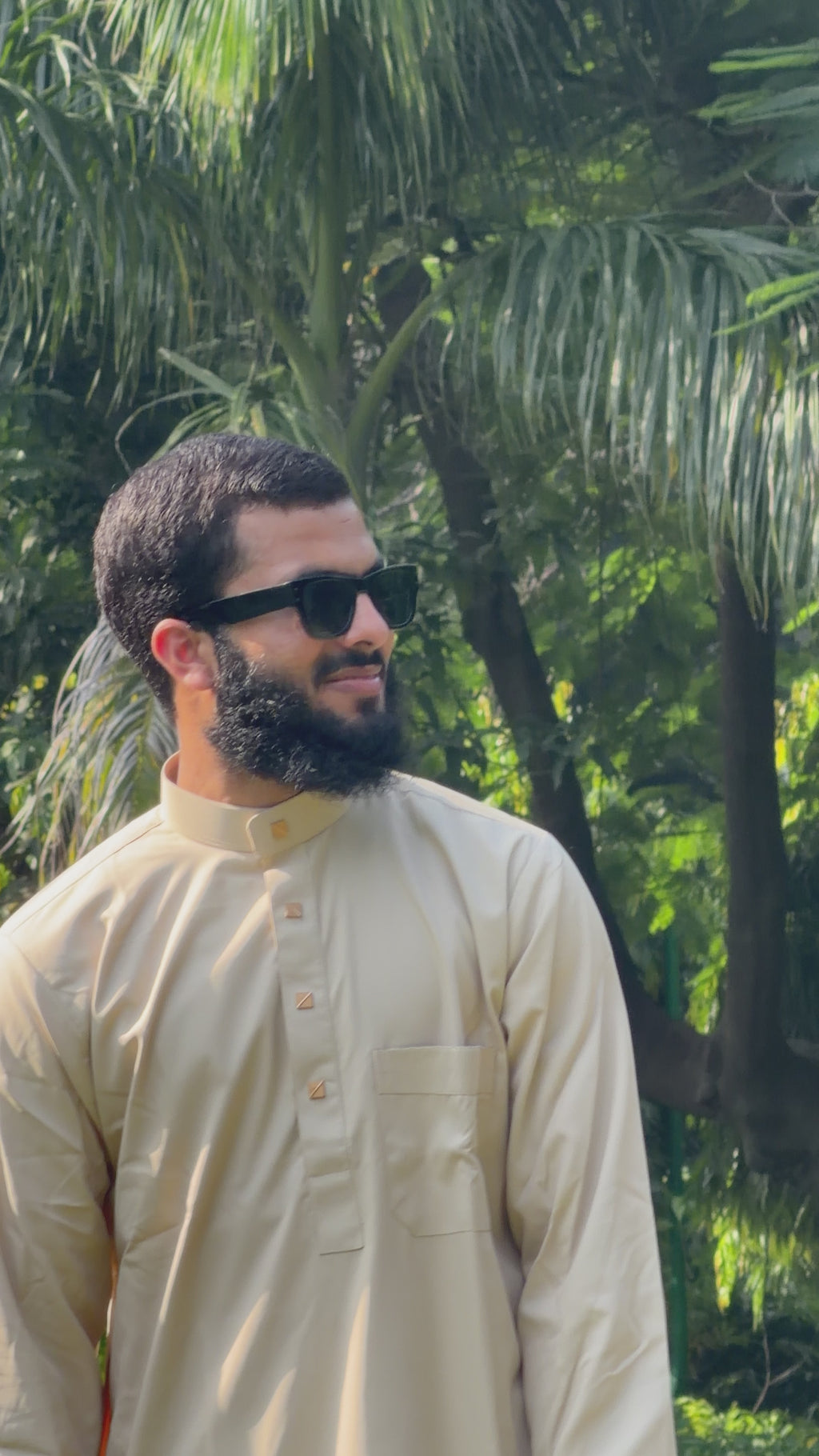 Cream Saudi Collar Thobe